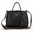 Prada Borsa Tote e Borsa a Spalla con tracolla in Vitello Daino Nero - vista 3