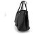 Prada Borsa Tote e Borsa a Spalla con tracolla in Vitello Daino Nero - vista 4