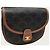 Céline Mini bolsa transversal Versace em canvas Triomphe e couro de bezerro Tan Marrom - vista 2