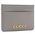 Gucci Grauer Leder-Kartenetui mit Script-Logo - Ansicht 4