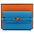 Hermès Portafoglio Kelly Classic con finiture dorate Blu