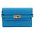 Hermès Portafoglio Kelly Classic con finiture dorate Blu - vista 2