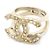 Chanel Crystal CC Logo Ring Größe Season Mehrfarben - Ansicht 4