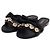 Chanel Mule da donna in pelle nera con fiocco e trifoglio di perle - vista 3
