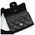 Chanel Porta-cartões de visita clássico Black Caviar Silver Preto - vista 9