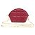 Bottega Veneta Bolsa de ombro meia-lua com corrente Amaranto Burgundy em couro Napa acolchoado Vermelho