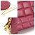 Bottega Veneta Bolsa de ombro meia-lua com corrente Amaranto Burgundy em couro Napa acolchoado Vermelho - vista 7