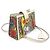 Gucci Borsa a Spalla GG Supreme Canvas White FLORA Flower Padlock Small Chain Marrone - vista 3