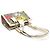Gucci Borsa a Spalla GG Supreme Canvas White FLORA Flower Padlock Small Chain Marrone - vista 4