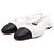 Chanel Slingback in tweed bicolore bianco con CC dorato da donna - vista 3