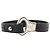 Louis Vuitton Bracciale Archive in pelle nera da uomo Nero
