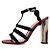 Alexander Mcqueen Sandali con tacco da donna in scamosciato nero e argento