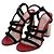 Alexander Mcqueen Sandali con tacco da donna in scamosciato nero e argento - vista 3