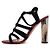 Alexander Mcqueen Sandali con tacco da donna in scamosciato nero e argento - vista 4