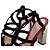 Alexander Mcqueen Sandali con tacco da donna in scamosciato nero e argento - vista 5