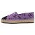 Chanel Espadrilles viola in jacquard di cotone e grosgrain da donna