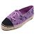 Chanel Espadrilles viola in jacquard di cotone e grosgrain da donna - vista 2