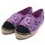 Chanel Espadrilles viola in jacquard di cotone e grosgrain da donna - vista 3