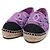 Chanel Espadrilles viola in jacquard di cotone e grosgrain da donna - vista 5