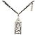 Dior Collana con pendente unisex in ottone con finitura argentata Workshop