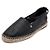 Hermès Sneaker espadrille Malaga in pelle nera da donna Nero - vista 2