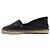 Hermès Sneaker espadrille Malaga in pelle nera da donna Nero - vista 4