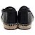 Hermès Sneaker espadrille Malaga in pelle nera da donna Nero - vista 6