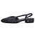 Chanel Scarpe slingback in tweed blu navy e pelle di vitello lucida da donna