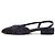 Chanel Scarpe slingback in tweed blu navy e pelle di vitello lucida da donna - vista 4