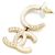 Chanel Orecchini CC Crystal Black White Season Bianco - vista 2