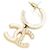Chanel Orecchini CC Crystal Black White Season Bianco - vista 3