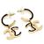 Chanel Orecchini CC Crystal Black White Season Bianco - vista 4