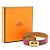 Hermès Bracciale Drag Double Tour con Logo Gold e Doppia Fascia Rosso