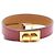 Hermès Bracciale Drag Double Tour con Logo Gold e Doppia Fascia Rosso - vista 2