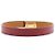 Hermès Bracciale Drag Double Tour con Logo Gold e Doppia Fascia Rosso - vista 4