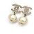 Chanel Orecchini Gold CC Crystal Pearl Drop Multicolore