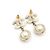 Chanel Orecchini Gold CC Crystal Pearl Drop Multicolore - vista 3