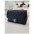 Chanel Mini borsa a tracolla con patta in pelle di agnello e catena dorata Nero - vista 4