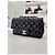 Chanel Borsa a Spalla Classic Lambskin New Mini Silver Leather Nera Nero - vista 4