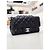 Chanel Borsa a Spalla Classic Lambskin New Mini Silver Leather Nera Nero - vista 5