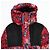 Moncler Giacca imbottita con cappuccio a stampa floreale nera e rossa Rosso - vista 2