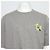 Hermès Graues Baumwoll-T-Shirt für Herren mit Mini-Lederpatch Braun - Ansicht 2