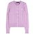 Ralph Lauren Strickjacke mit Zopfmuster und gesticktem Logo Flieder Lila