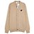 Comme Des Garcons Strickjacke mit V-Ausschnitt und schwarzem Herz Beige