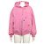 Balenciaga Chaqueta con capucha con cremallera de algodón para mujer Rosa