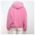 Balenciaga Chaqueta con capucha con cremallera de algodón para mujer Rosa - vista 4