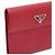 Prada Portafoglio in Saffiano rosso con logo argento - vista 4
