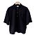 Saint Laurent Kurzarm Poloshirt aus Baumwolle Schwarz