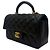 Chanel Nuova Mini Borsa con flap e manico in pelle di agnello nera Nero - vista 3