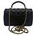 Chanel Nuova Mini Borsa con flap e manico in pelle di agnello nera Nero - vista 4